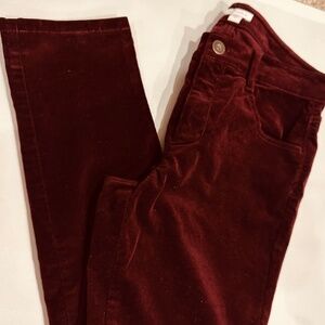 J.Jill Women’s Size 8 Gorgeous Deep Jeweled Color Wine Corduroy Pants
